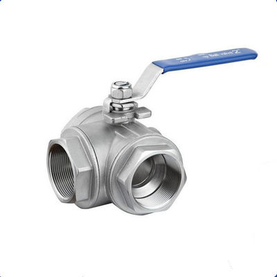 Harga bagus Benang Internal 3 Arah Ball Valve Air Stainless Steel Penggunaan Umum on line