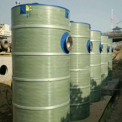 Good price Bahan Stasiun Pompa Limbah Precast Terintegrasi Pada FRP Dengan Lift Dan Pipa on line