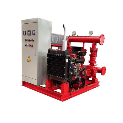 Paket Pompa Pemadam Kebakaran Diesel 90HP 7.5KW Sistem Pompa Air Kebakaran Darurat