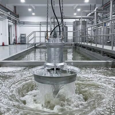 Harga bagus Pengaduk submersible bertenaga listrik dengan rentang daya 0,85 hingga 22 kilowatt cocok untuk pengolahan air limbah dan pencampuran bahan kimia on line