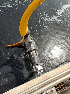 Pompa Pengaduk Submersible QDT Impeller Pisang Baling-Baling Aliran Kecepatan Rendah Dengan Peredam