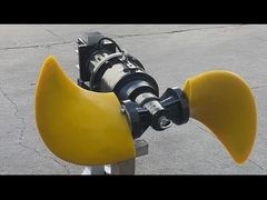 QDT Submersible Mixer Pump Low Speed Flow Propeller Dengan Reducer Material besi cor stainless steel